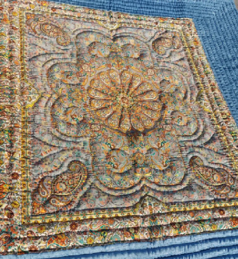 لحاف کرسی مخمل طرح افشار