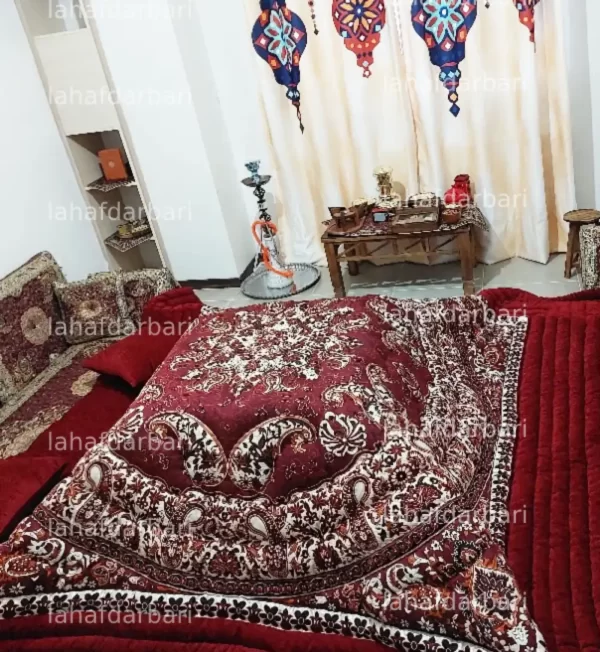 لحاف کرسی مخمل طرح ترنج