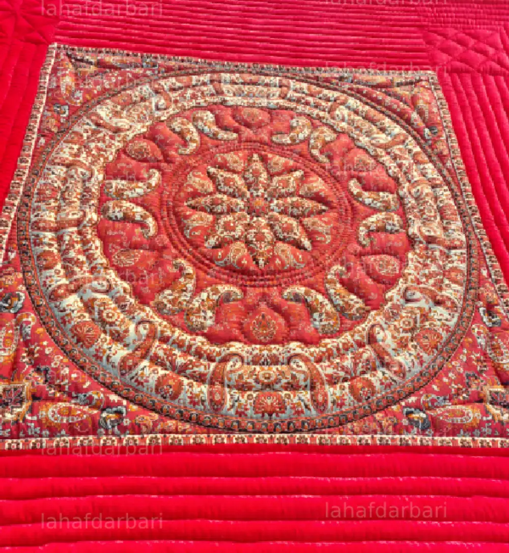 لحاف کرسی مخمل و ترمه طرح افشار